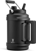1 Gallon Insulated Water Bottle for Sports: Meoky 128 oz Triple Wall Vacuum Stainless Steel Water Jug - Top and Side Handles, Cold for 48 Hrs, 2-in-1 Straw and Spout Lid, Leak Proof for Hiking (Night) - Image 2