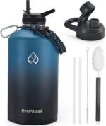 1 Gallon Water Bottle Insulated(Cold for 48Hrs), Large Stainless Steel Water Bottle BPA Free, 128 oz Leak Proof Gallon Water Jug for Sport, Hiking, Camping, Travel, Indigo Black - Image 2