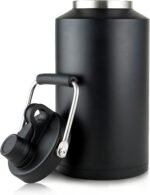 1 Gallon Water Jug Bottle Insulated, 128oz Stainless Steel Water Bottle Jug Wide Mouth Double Vacuum Dishwasher Safe BPA Free for Hot & Cold Drinks Black - Image 2