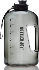 1 Gallon Water Jug with Flip-top Lid and Handle Strap, Leak-proof BPA Free Reusable Time Marker Reminder Large Capacity Gallon Water Bottle for Outdoor Sports Fitness Gym Hiking - Image 2