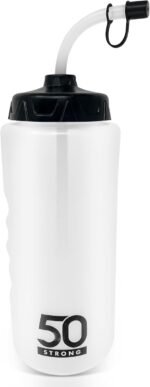 1 Liter Water Bottle with Straw | Hockey Water Bottle with Long Straw | Easy Squeeze Bottles + Built In Finger Grip | BPA-Free Sports Water Bottle for Football, Lacrosse & Boxing | Made in USA - Image 2