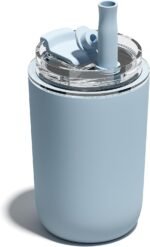 10 oz Insulated Coffee Tumblers, Travel Coffee Tumblers with Straw, Double-Wall Stainless Steel Tumbler, Leak Proof Tumbler, Reusable Cups with Lids for lced and Hot Drinks (Blue) - Image 2