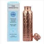 100% Pure Copper Water Bottle for Drinking, 34 Oz Hammered Ayurvedic Copper Bottle for Drinking Water | Leak-Proof & Eco-Friendly | For Yoga, Office, Travel – Handcrafted, Reusable & BPA-Free - Image 2