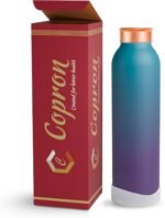 100% Pure Copper Water Bottle for Drinking – 30 oz (900 ml), Leak-Proof Ayurvedic Benefits Drinkware – Ombre Blue Finish, Eco-Friendly – Ideal for Yoga, Gym, Office, Travel - Image 2
