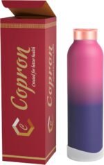 100% Pure Copper Water Bottle for Drinking – 30 oz (900 ml), Leak-Proof & Ayurvedic Benefits – Ombre Pink Finish, Eco-Friendly Copper Drinkware for Yoga, Office, School, Travel - Image 2
