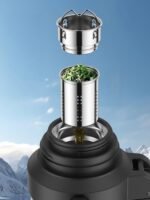 101oz (3.0L) Stainless Steel Vacuum Insulated Thermos, Large Insulated Travel Water Jug & Coffee Thermoses with Handle and Cup for Hiking, Fishing (101, Fluid Ounces) - Image 2