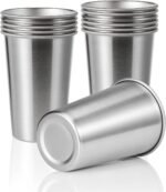 12 Pack 16oz Stainless Steel Pint Cup,Healthy Unbreakable and Stackable,Metal Drinking Glasses，Beer Glasses - Image 2