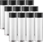 12-Pack Bulk Empty Plastic Reusable Juice / Water Bottles with Black Lids - Great for Smoothies, Sensory Crafts and Calming Bottles - 400ml - Image 2