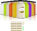 12 oz Glass Juice Bottles with Lids, Set of 12 Reusable Empty Drinking Bottles Juice Containers with Brush Labels for Juicing, Kombucha, Milk, Smoothies, Water Storage - Image 2