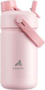 12 oz Kids Insulated Water Bottle for School: 2-in-1 Straw Spout Lid, Leakproof, BPA-Free, Keep Cold 24H, Insulated Stainless Steel Cup for Travel, Camping, Gift for Girls Daughters (Cotton Candy) - Image 2