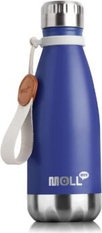 12 oz Stainless Steel Double Wall Vacuum Insulated Water Bottle for Kids for School-Reusable Metal Leak Proof Sports Flask for Boys(Navy Blue) - Image 2