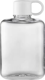 12.2 oz/360 ml Flat Travel Water Bottle, BPA Free Tritan Reusable Plastic Square Water Bottle, Leak-Proof Compact for Camping, Fitness, Outdoor Sports, Fits Purse and Pocket（White） - Image 2