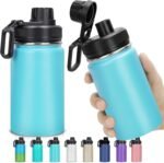 12oz Water Bottle Stainless Steel Metal Vacuum Insulated No Sweat, Sports Leakproof BPA free Lightweight Hot Cold Retention - Image 2
