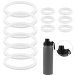 12pcs Stainless Steel Water Bottle Lid & Spout Lid Gasket, Silicone Sealing Ring Replacement for Chug Lids Compatible with DRINCO Insulated Water Bottle 14/18/22/32/40/64oz - Image 2