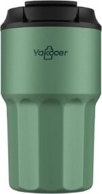 16 oz Coffee Insulated Tumbler with Lid and Flip Straw, Leak-Proof Food Grade 304 Stainless Steel Travel Coffee Mug, Double Wall Vacuum Cup for Hot and Cold Drinks (Green) - Image 2