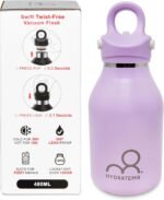 16oz Insulated Coffee Bottle - Vacuum Sealed Stainless Steel Thermos with Leakproof Lock Lid - 36 H Iced Tumbler for Travel One-Handed Operation - Image 2