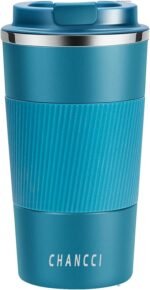 16oz Travel Coffee Mug Spill Proof, Insulated Coffee Mug with Lid, Leakproof Coffee Tumbler,Stainless Steel Vacuum Coffee Cup for Hot/Cold Drinks, Reusable Coffee Cup for Men Women -510ml,Blue - Image 2