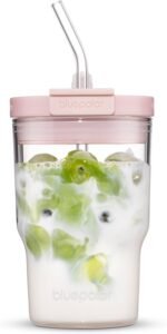 16oz/480ml Iced Coffee Glasses with Lids and Straws,Car Cup Holder Friendly, Leakproof Portable Tumblers for Cold Brew, Juice & Smoothie, Ideal for Travel, Office & Gym, BPA-Free Reusable(Pink) - Image 2