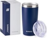 SUNWILL Travel Coffee Tumbler 20 oz, Insulated Mug with Lid, Stainless Steel Cup for Outdoor, Powder Coated Navy - Image 4