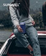 SUNWILL Travel Coffee Tumbler 20 oz, Insulated Mug with Lid, Stainless Steel Cup for Outdoor, Powder Coated Navy - Image 5