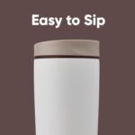 Owala SmoothSip Slider Insulated Stainless Steel Coffee Tumbler, Reusable Iced Coffee Cup, Hot Coffee Travel Mug, BPA Free 20 oz, Vanilla Bean - Image 3