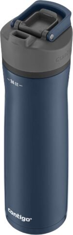 Contigo Cortland Chill 2.0 Blueberry Stainless Steel Water Bottle Vacuum-Insulated Spill-Proof Lid 24oz Ideal for Hot or Cold Drinks Interchangeable Lid Perfect for Kids & Adults - Image 3
