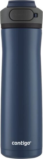 Contigo Cortland Chill 2.0 Blueberry Stainless Steel Water Bottle Vacuum-Insulated Spill-Proof Lid 24oz Ideal for Hot or Cold Drinks Interchangeable Lid Perfect for Kids & Adults - Image 4