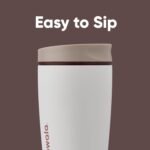 Owala SmoothSip Slider Insulated Stainless Steel Coffee Tumbler, Reusable Iced Coffee Cup, Hot Coffee Travel Mug, BPA Free 12 oz, Vanilla Bean - Image 3
