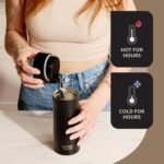 Contigo x Ally Love Stainless Steel Vacuum-Insulated Travel Mug with Autoseal and Easy Clean Lid, Spill-proof, Keeps Drinks cold 24 hrs & hot for 11 hrs, BPA Free, 16oz., West Loop 3.0, Licorice - Image 6