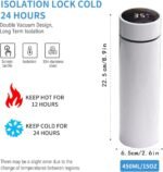 Smart Water Bottle Stainless Steel Vacuum Flask,Travel Mug with Smart LCD Touch Screen, Keep Hot Or Cold, Car Portable Travel Tea Coffee Vacuum Thermo Cup,Insulated Water Bottle - Image 3