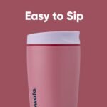 Owala SmoothSip Slider Insulated Stainless Steel Coffee Tumbler, Reusable Iced Coffee Cup, Hot Coffee Travel Mug, BPA Free 12 oz, Purple/Pink (Crochet Queen) - Image 3