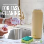 Ello Pop & Fill Stainless Steel Water Bottle with Quick Fill Technology, Double Walled Vacuum Insulated Metal, Leak Proof Locking Lid, Sip & Chug, BPA Free, Holiday Gift for Him Her, 22oz, 32oz, 40oz - Image 6