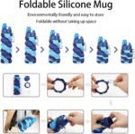 Collapsible Water Bottles Travel water bottle Sports Portable Sport Water Bottle Reusable Water Bottles comes with mountaineering Buckle 500ml silicone Water-proof camping water bottle - Image 5