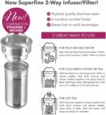 Teabloom - The ORIGINAL All-Brew Travel Tumbler & Thermos | OPRAH’s Favorite | 16oz/480ml Stainless Steel Insulated Water Bottle/Tea Flask/Cold Brew Coffee Mug - Image 5
