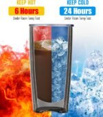 SUNWILL Travel Coffee Tumbler 20 oz, Stainless Steel Mug with Lid, Insulated Cup for Water, Tea, Hot and Cold Drinks, Silver - Image 4