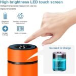 Smart Water Bottle Stainless Steel Vacuum Flask,Travel Mug with Smart LCD Touch Screen, Keep Hot Or Cold, Car Portable Travel Tea Coffee Vacuum Thermo Cup,Insulated Water Bottle (Orange) - Image 4