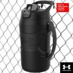 Under Armour Half Gallon Water Bottle Insulated, 64oz Insulated Water Bottle with Handle, Fence Hook, Leak Resistant, for Baseball, Football & More, Black/Black - Image 4