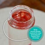 Juice Bottles - 4 Pack Wide Mouth Glass Bottles with Lids - for Juicing, Smoothies, Infused Water, Beverage Storage - 16oz, BPA Free, Stainless Steel Lids, Leakproof, Reusable, Borosilicate - Image 3