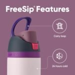 Owala FreeSip Insulated Stainless Steel Water Bottle with Straw for Sports, Travel, and School BPA-Free Sports Water Bottle, 24 oz, Dreamy Field - Image 3