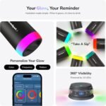 Hidrate Spark PRO Smart Water Bottle – Insulated Stainless Steel – Tracks Water Intake with Bluetooth, LED Glow Reminder When You Need to Drink – Straw Lid, 32oz, Brushed Steel - Image 5