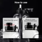 Large 95 OZ Water Bottle with Straw, Portable Handle, BPA Free, Eco-Friendly, Perfect for Sports and Fitness - Image 4