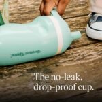 Tommee Tippee Insulated 9oz Sporty Spout Toddler Water Bottle, No Spill, Sippy Cups for Toddlers 1-3, Two-Piece Valve Helps Stop Spills, Light Blue & Orange, BPA Free, Pack of 2 - Image 4