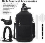 1 Gallon Water Bottle Insulated | Thickened Stainless Steel Vacuum Metal Water Jug | Portable Sports Large for Gym and Hiking with Straw, Carrier Bag, Handle Strap | BPA-Free 128 oz - Image 3
