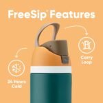 Owala FreeSip Insulated Stainless Steel Water Bottle with Straw, BPA-Free Sports Water Bottle, Great for Travel, 24 Oz, Shy Marshmallow - Image 4