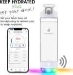Smart Water Bottle with Reminder To Drink Water, Lights And Sound, Water Intake Tracker, Rechargeable, Tritan Plastic, Spout Hydrate Glow Bottle 26 Oz, Smart Hydration Reminder (white) - Image 3