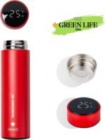 GreenLife Smart Water Bottle with LED Temperature Display, Thermostat Double Wall Vacuum Insulated Water Bottle, Cold 36 Hrs, Hot 24 Hrs, BPA-Free, Leak Proof, for Travel & Outdoor (Red). - Image 3