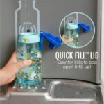Ello Pop & Fill 16oz Tritan Plastic Kids Water Bottle with Quick Fill Lid | BPA Free Reusable Bottle with Leak Proof Straw and Chug Lid, Dishwasher Safe, Gift For Kids, Dino - Image 4