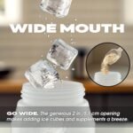 Cannon Sports 1 Liter Sports Water Bottle, BPA-Free, 34 Oz Capacity, Large Mouth, 2 lids (Straw and Squeeze), Great For Helmet Sports Such As Hockey, Lacrosse, Football, Boxing (2 Pack) (Clear) - Image 4