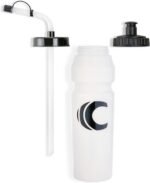 Cannon Sports 1 Liter Sports Water Bottle, BPA-Free, 34 Oz Capacity, Large Mouth, 2 lids (Straw and Squeeze), Great For Helmet Sports Such As Hockey, Lacrosse, Football, Boxing (2 Pack) (Clear) - Image 5