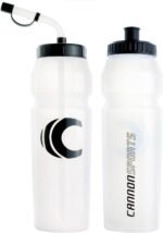 Cannon Sports 1 Liter Sports Water Bottle, BPA-Free, 34 Oz Capacity, Large Mouth, 2 lids (Straw and Squeeze), Great For Helmet Sports Such As Hockey, Lacrosse, Football, Boxing (2 Pack) (Clear) - Image 6